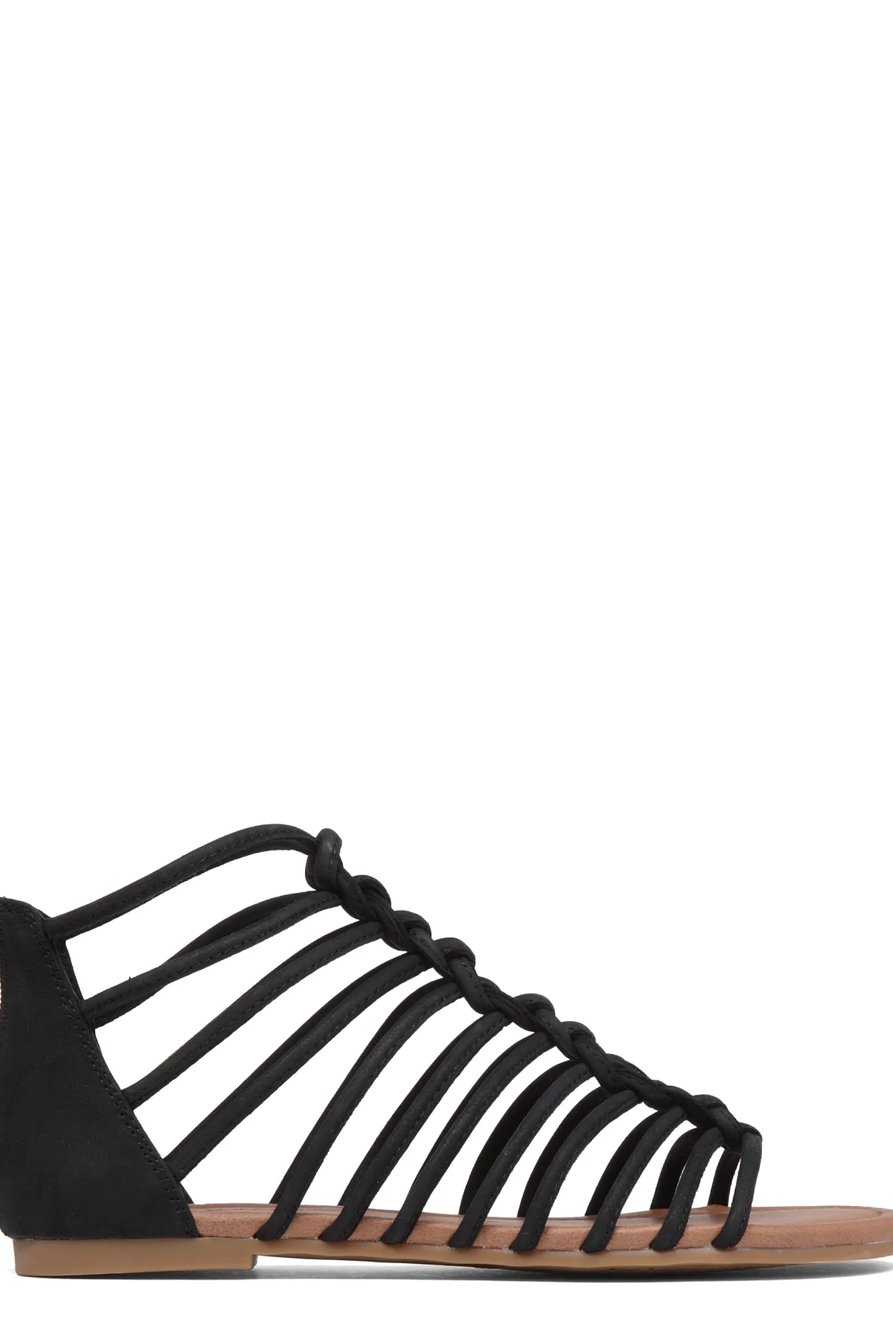 CASMETT LEATHER FLAT SANDALS, image 3