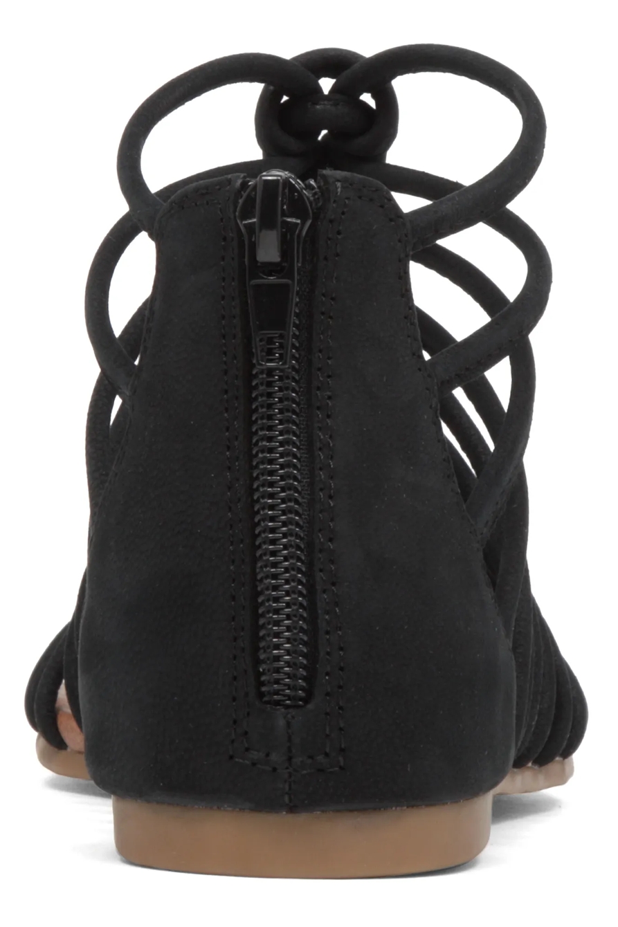 CASMETT LEATHER FLAT SANDALS, image 4
