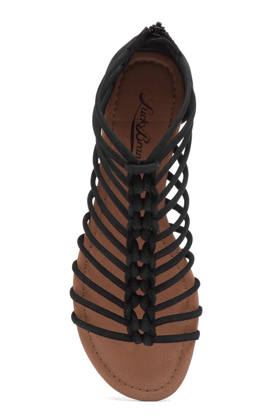 CASMETT LEATHER FLAT SANDALS, image 5