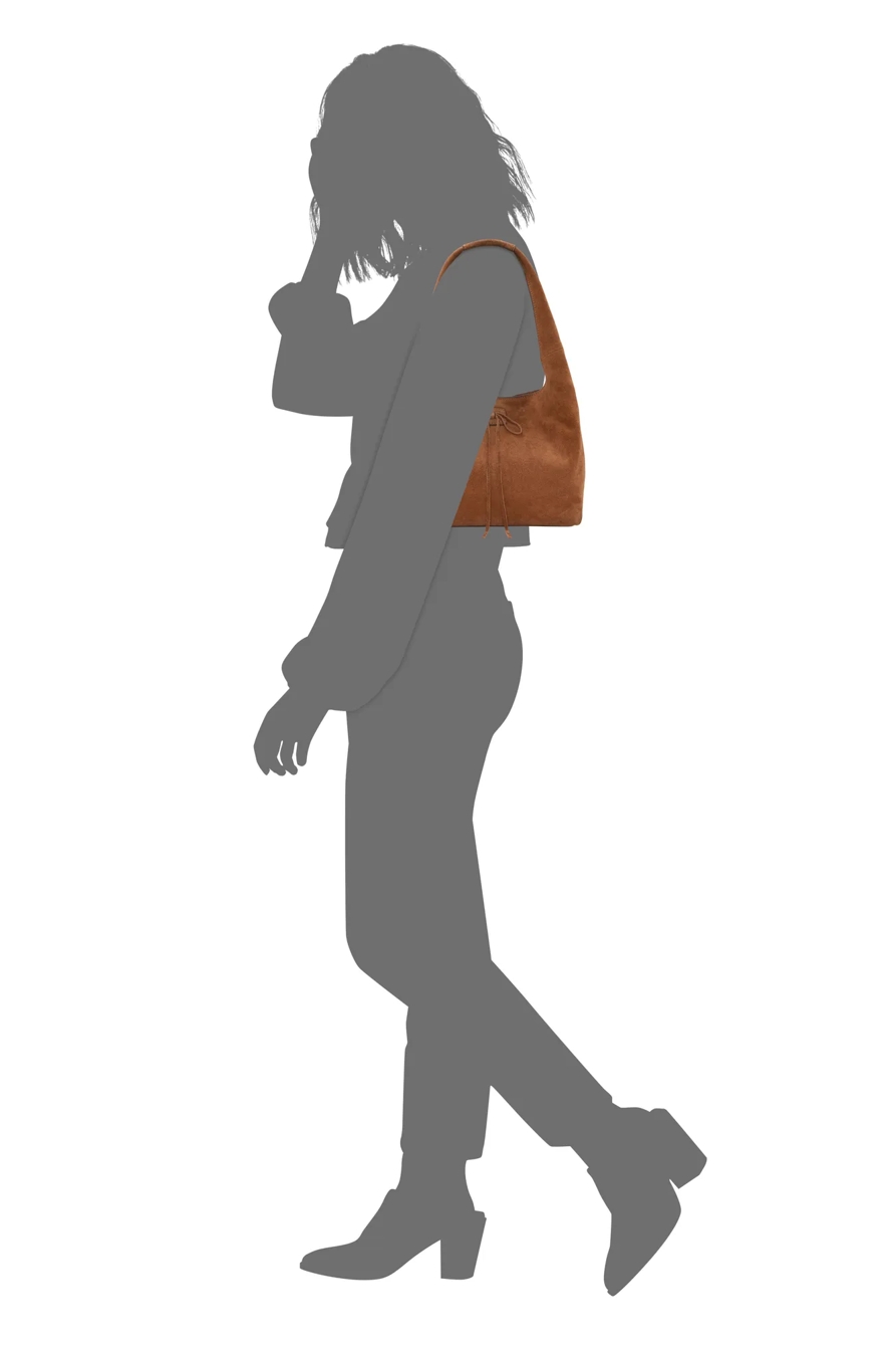 CLEM MINI SUEDE HOBO BAG, image 4