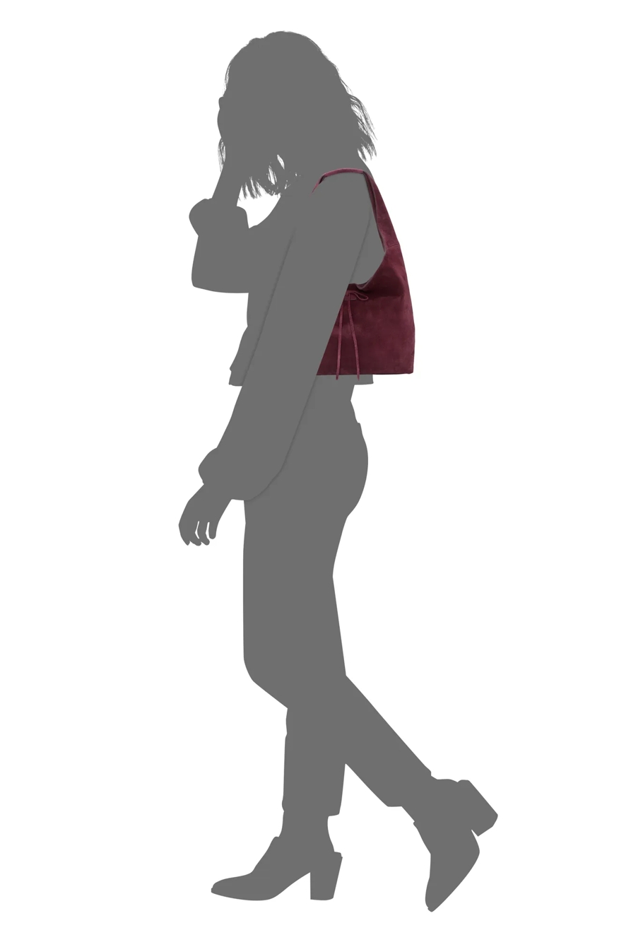 CLEM MINI SUEDE HOBO BAG, image 4
