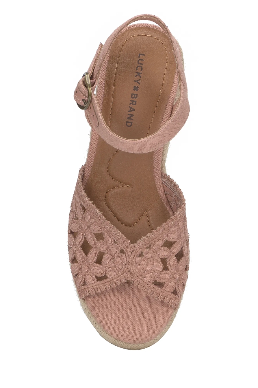 Coyna Floral Espadrille Wedge Sandal, image 4