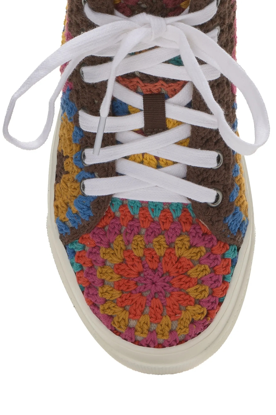 CURLA CROCHET HIGH TOP SNEAKER, image 9