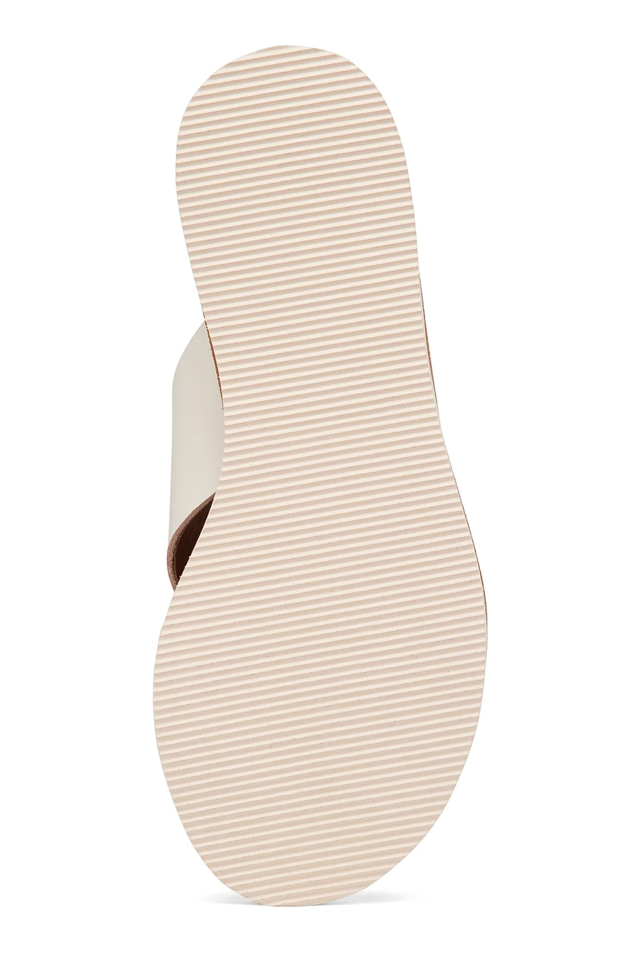 DADEEN LEATHER FLAT SLIDE SANDALS, image 6