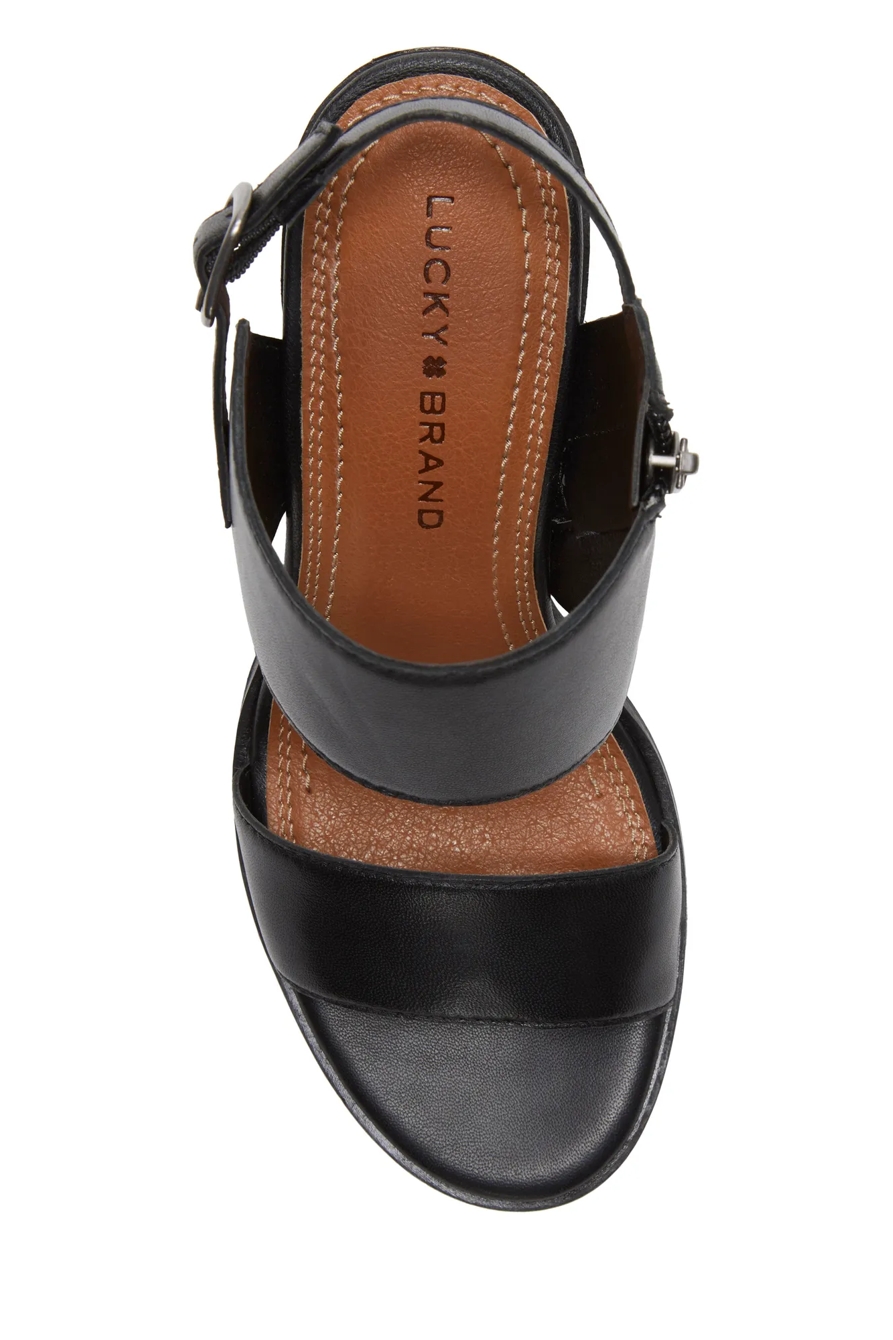 Dinzin Double Band Heeled Sandal, image 4
