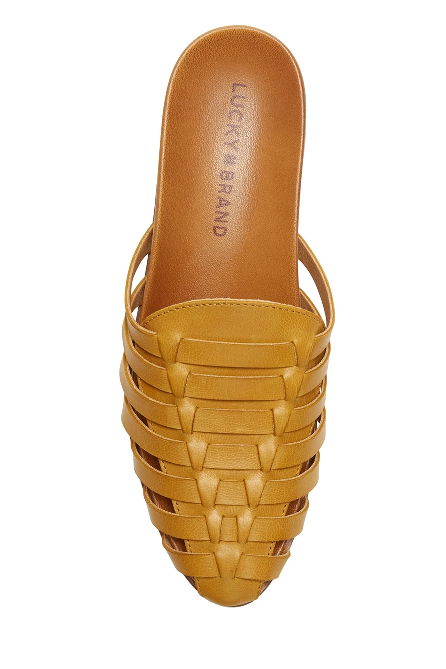 DOERID LEATHER FLAT SLIDES, image 6