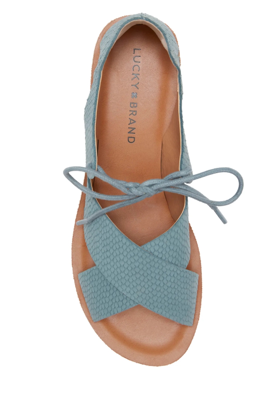 HAFSA LEATHER FLAT SANDAL, image 4