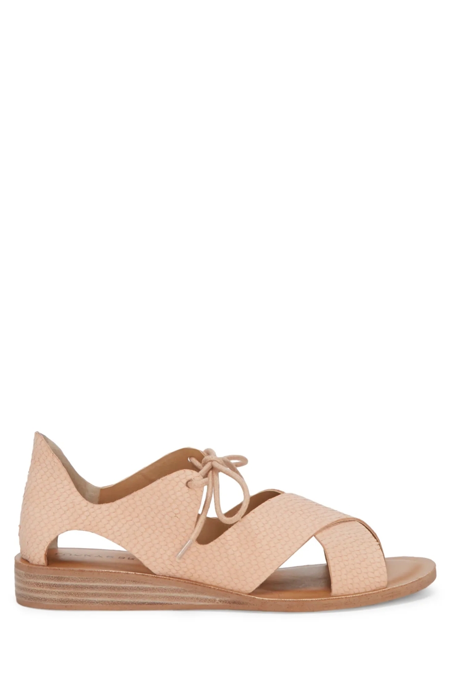 HAFSA LEATHER FLAT SANDAL, image 2