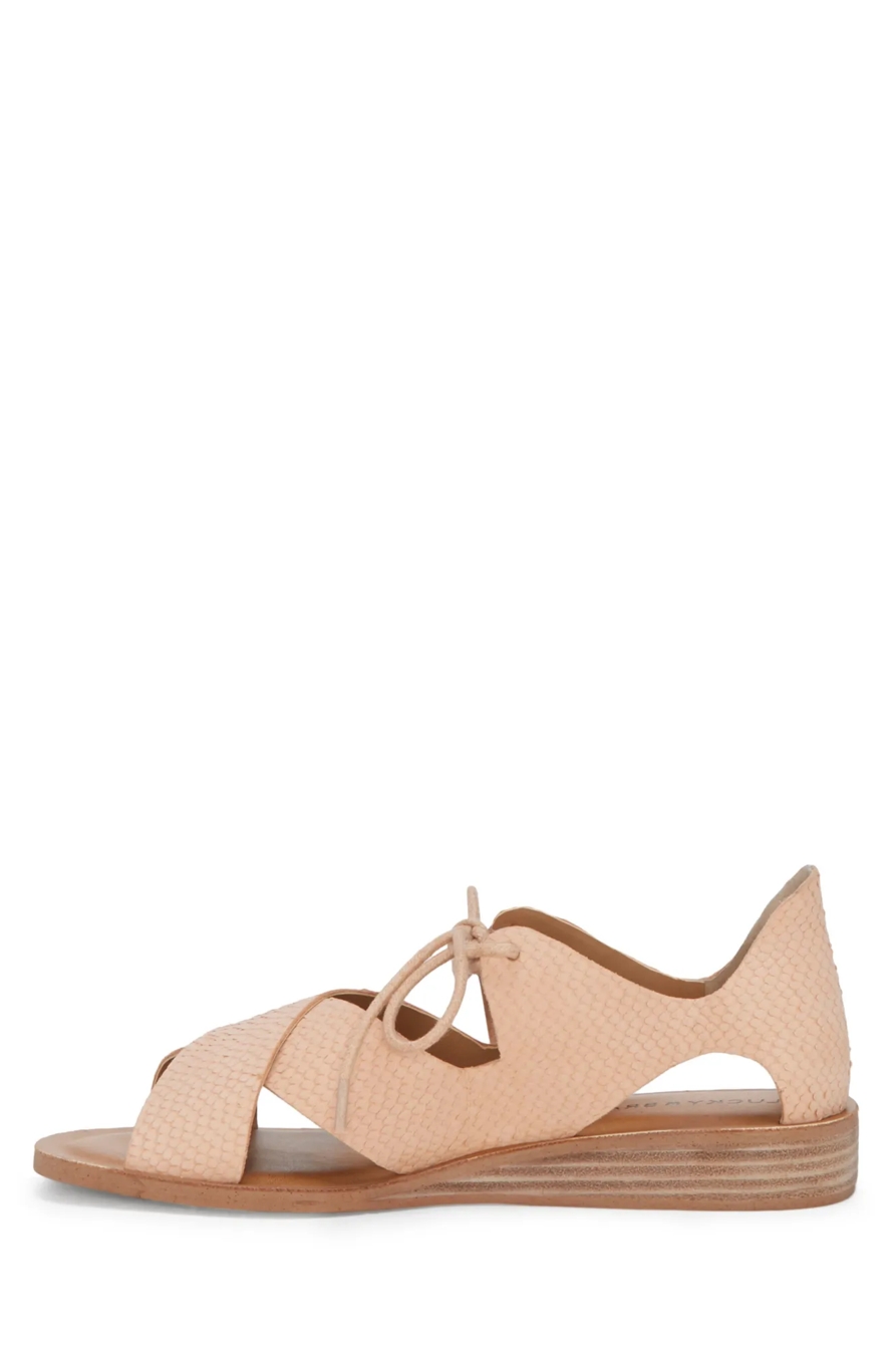 HAFSA LEATHER FLAT SANDAL, image 3