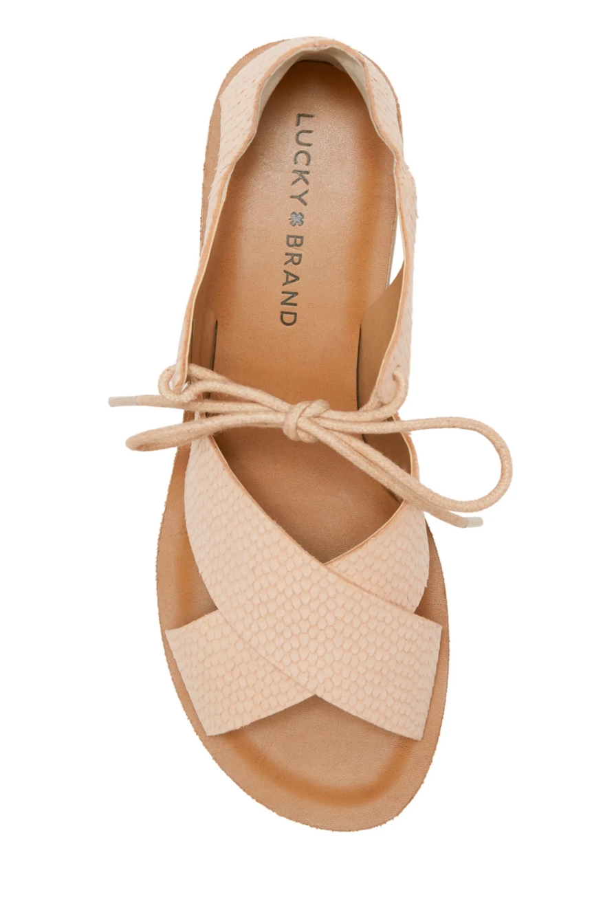 HAFSA LEATHER FLAT SANDAL, image 4