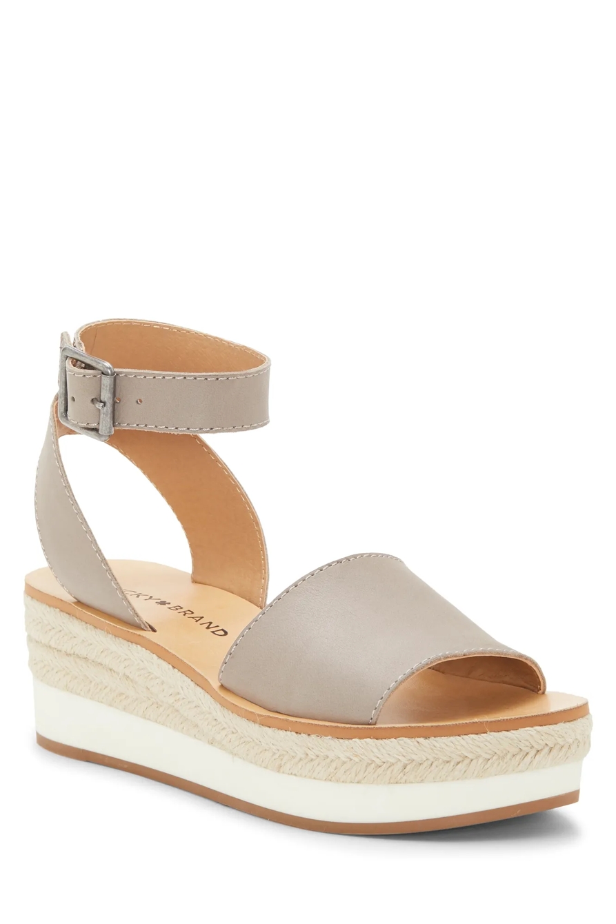 JOODITH LEATHER PLATFORM WEDGE SANDAL, image 1