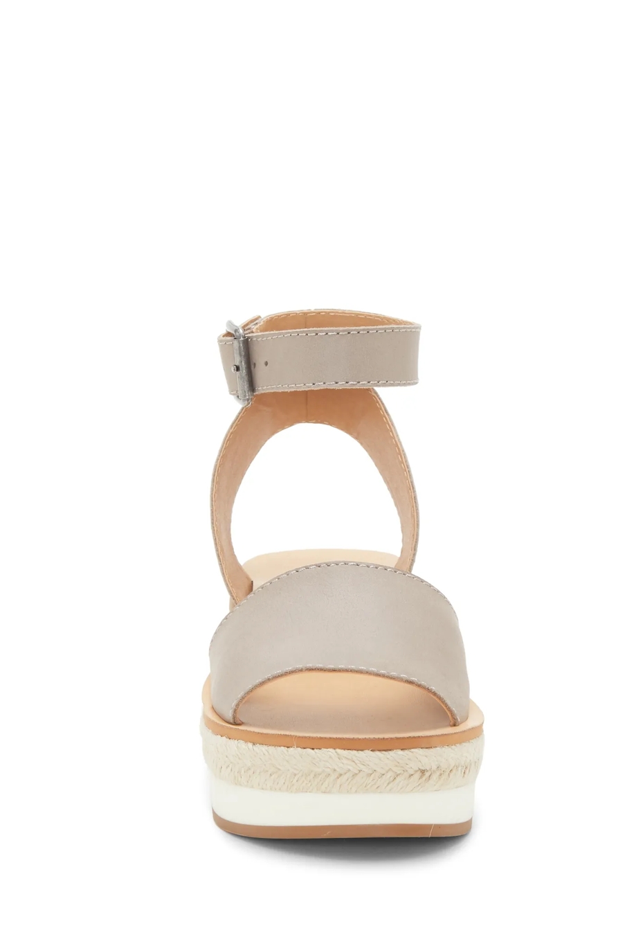 JOODITH LEATHER PLATFORM WEDGE SANDAL, image 3