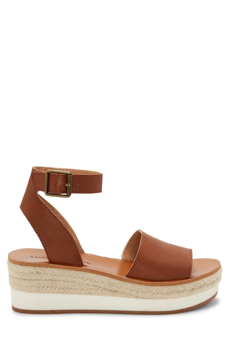 JOODITH LEATHER PLATFORM WEDGE SANDAL, image 2
