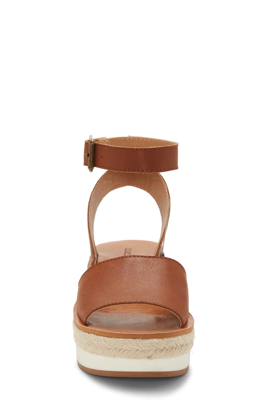 JOODITH LEATHER PLATFORM WEDGE SANDAL, image 3