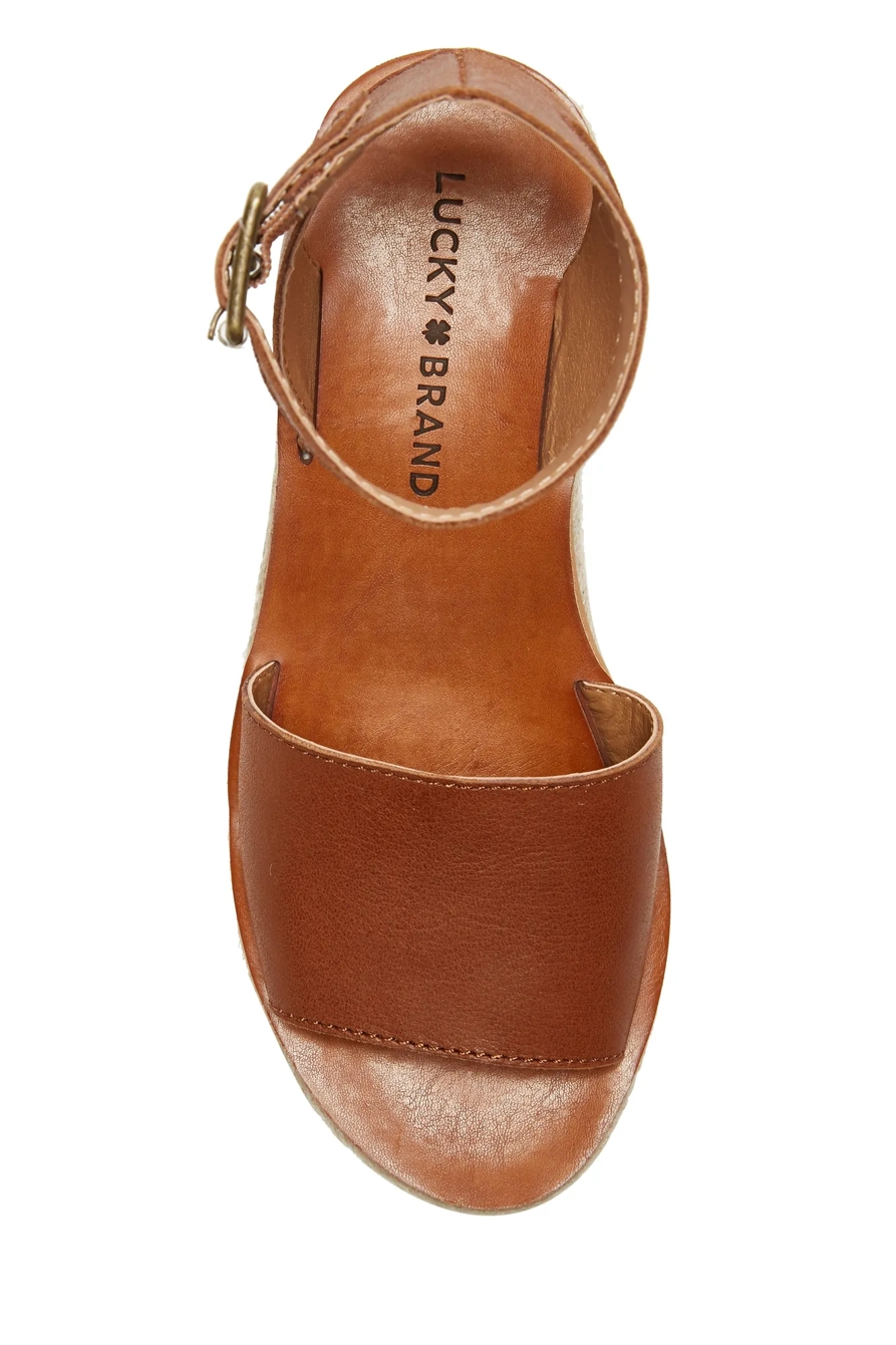 JOODITH LEATHER PLATFORM WEDGE SANDAL, image 4