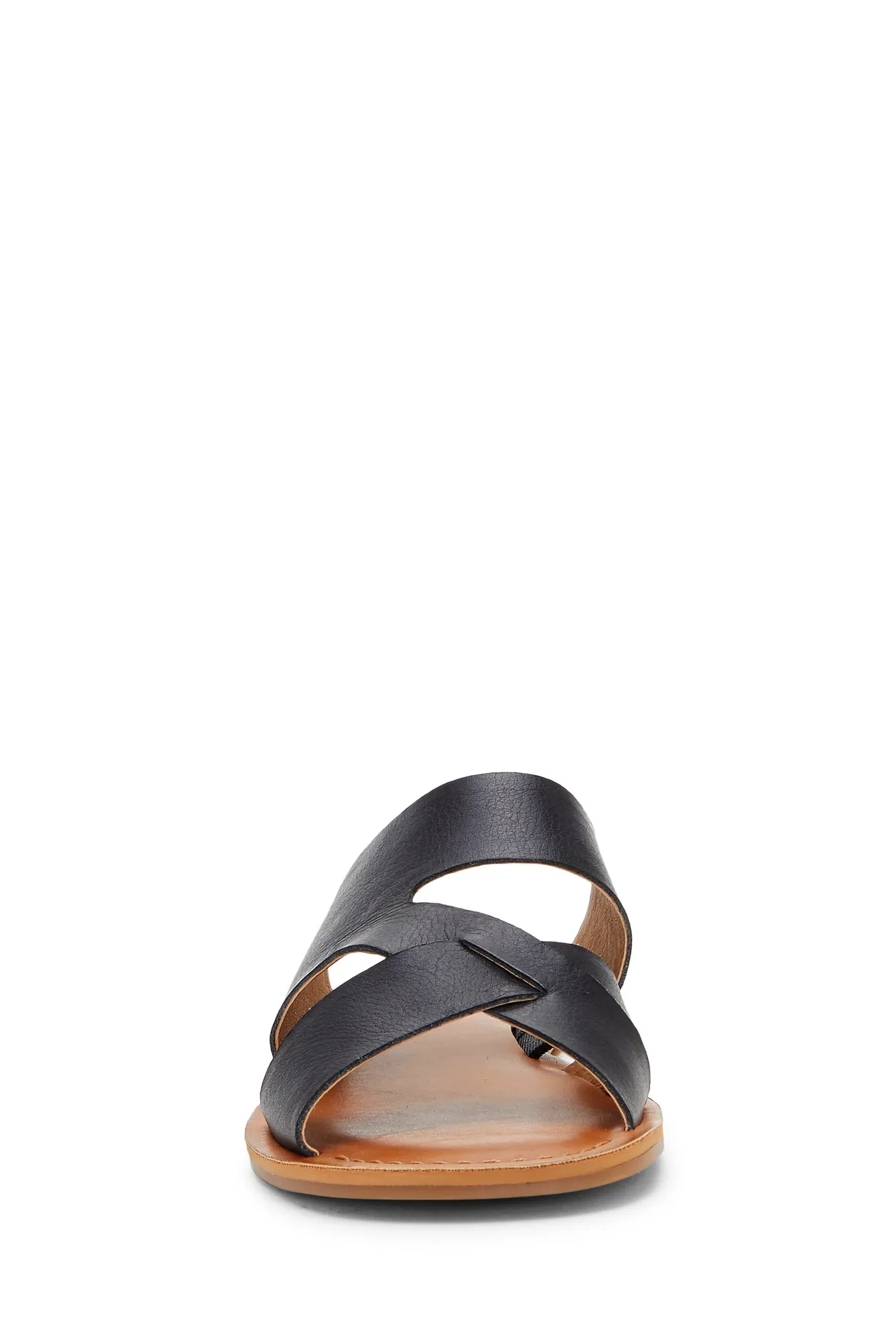 LEELAN LEATHER FLAT SANDAL, image 3