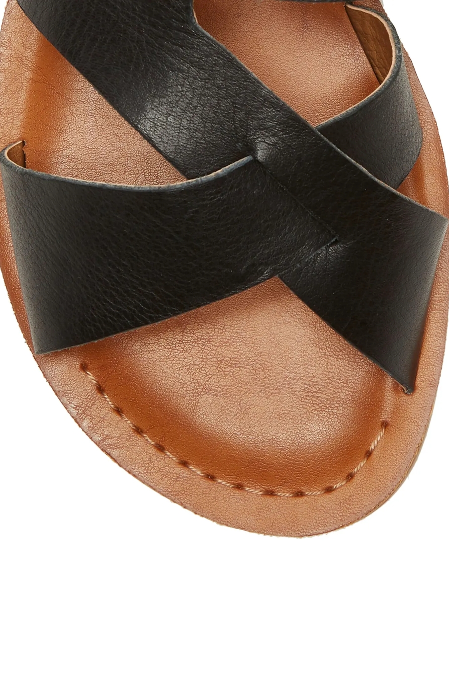 LEELAN LEATHER FLAT SANDAL, image 7