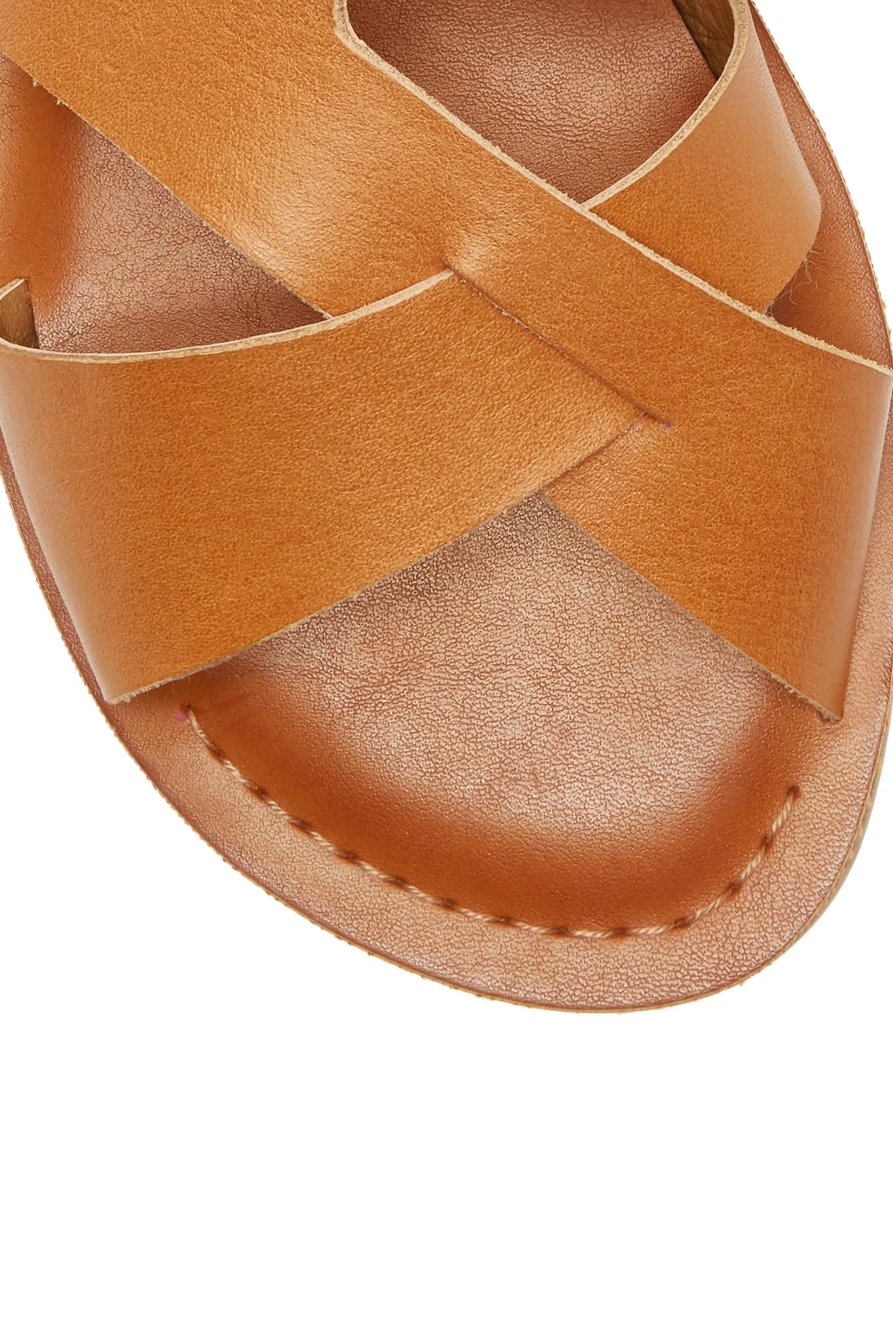 LEELAN LEATHER FLAT SANDAL, image 7