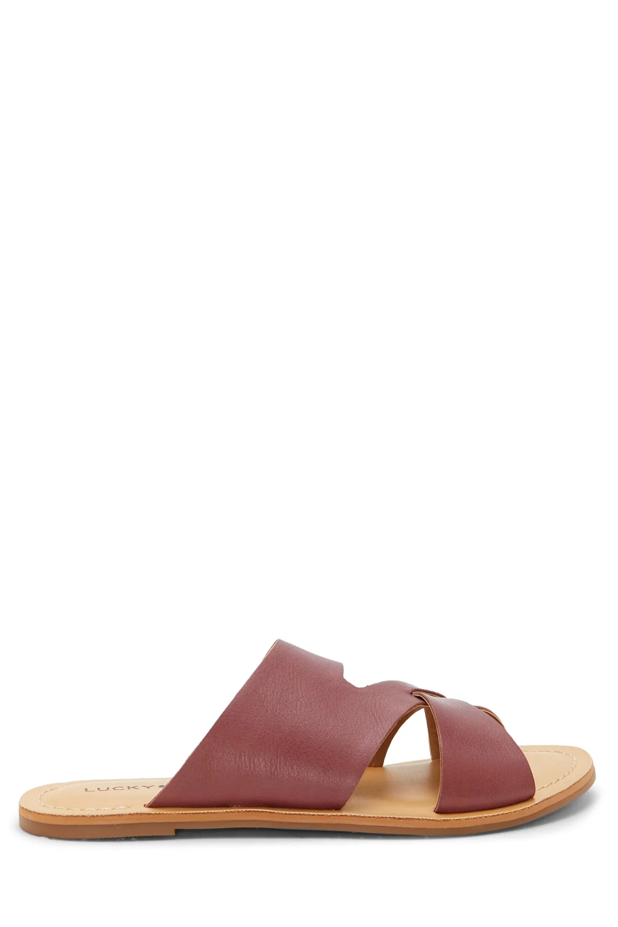 LEELAN LEATHER FLAT SANDAL, image 2