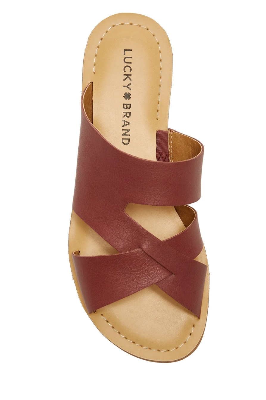 LEELAN LEATHER FLAT SANDAL, image 4