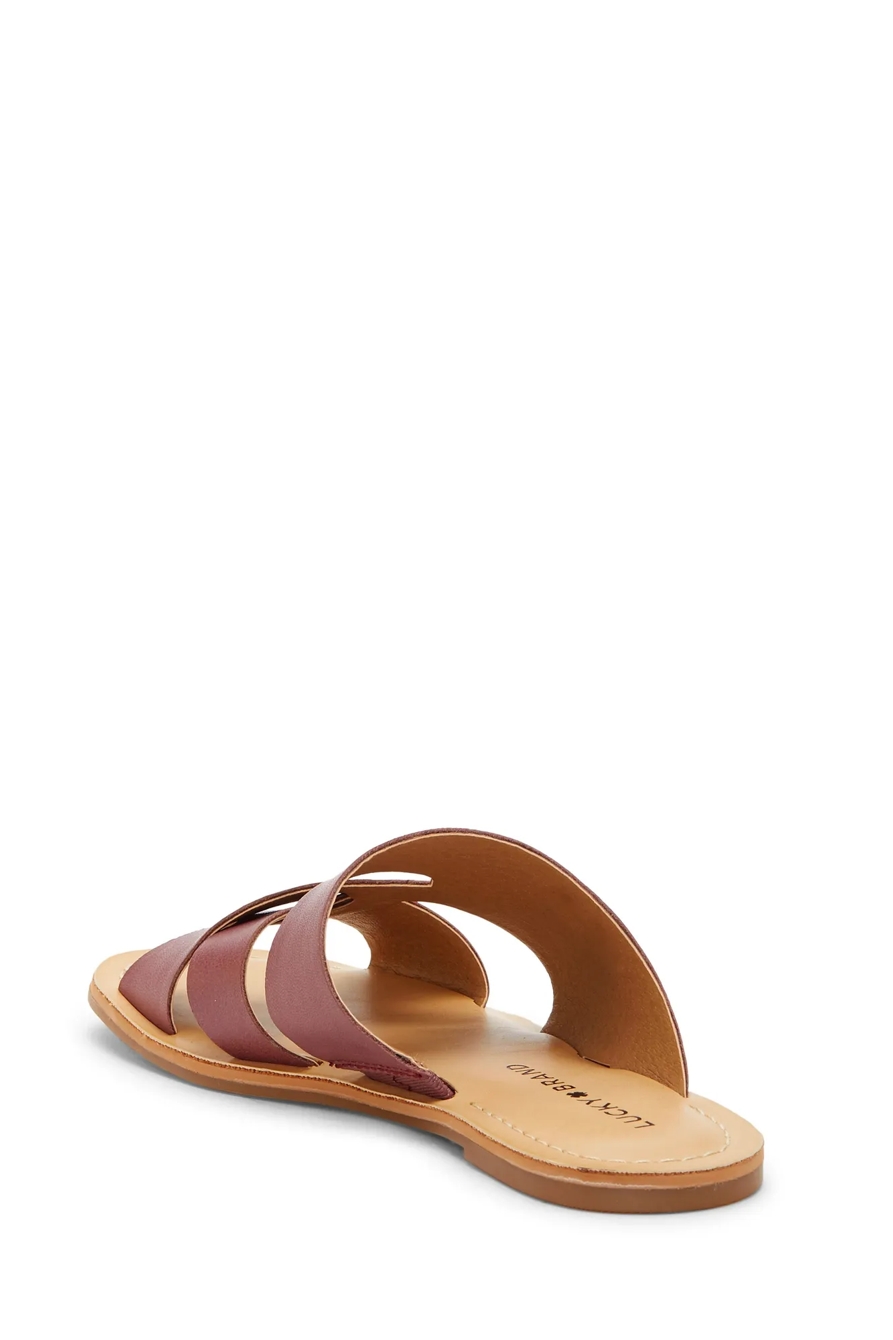 LEELAN LEATHER FLAT SANDAL, image 6