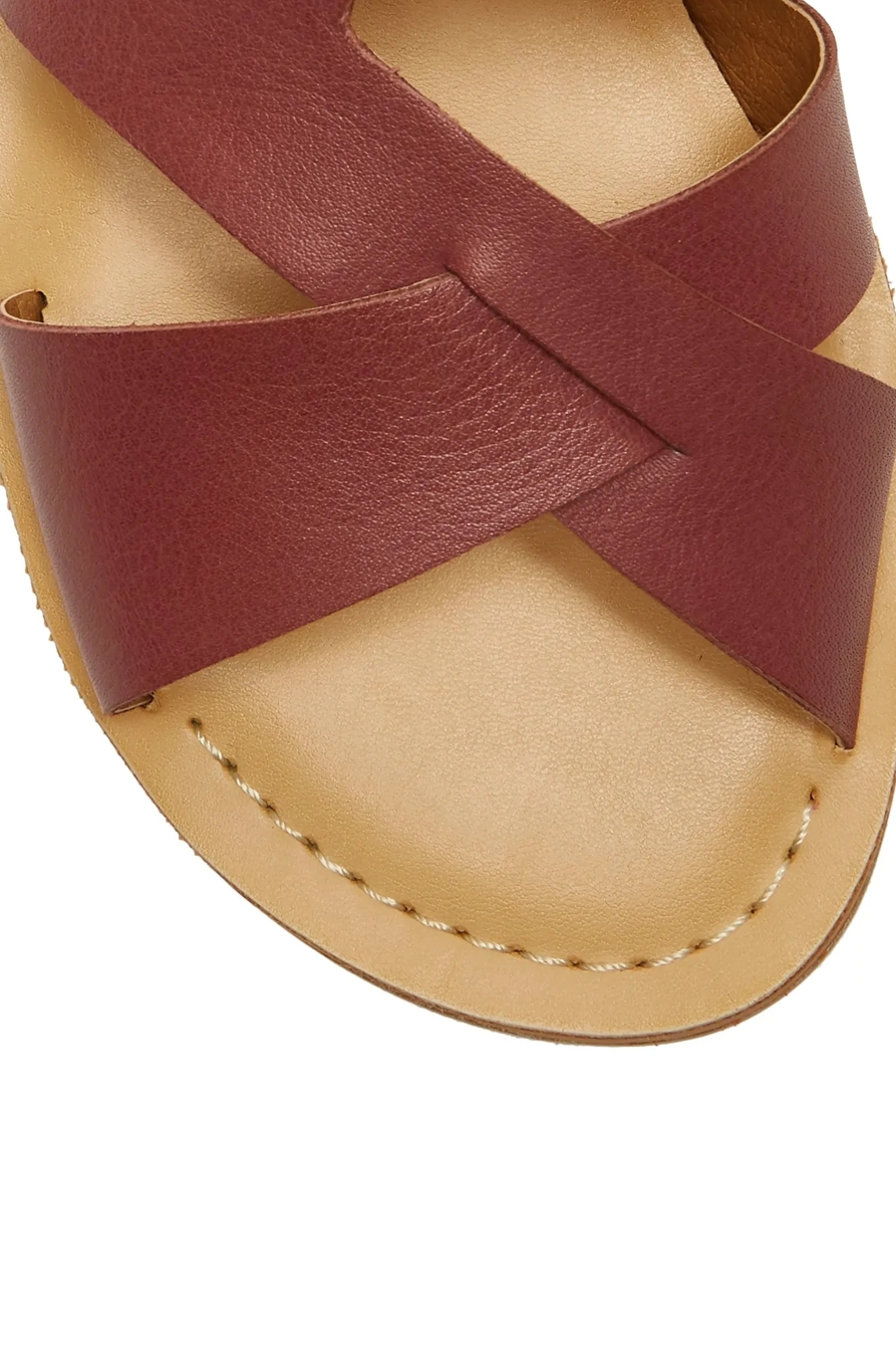 LEELAN LEATHER FLAT SANDAL, image 7