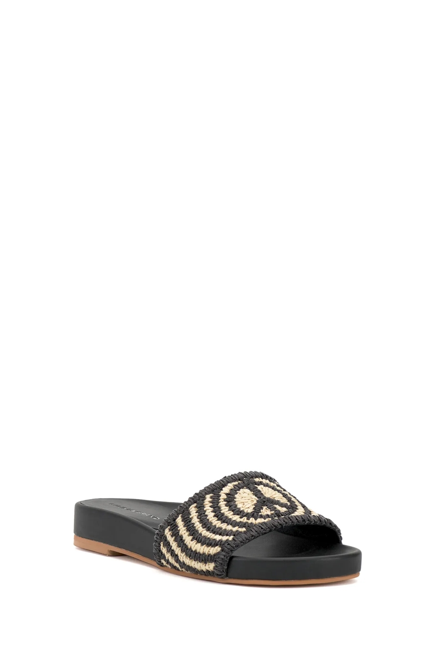 RAFFIA WOVEN POOL SLIDE, image 2