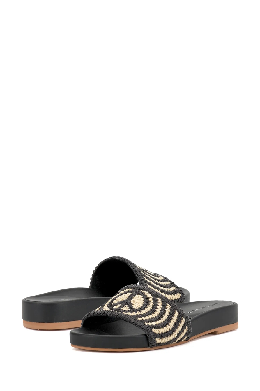 RAFFIA WOVEN POOL SLIDE, image 3