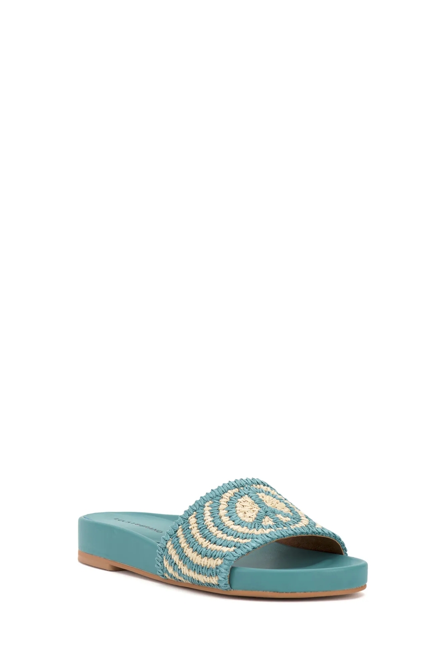 RAFFIA WOVEN POOL SLIDE, image 2