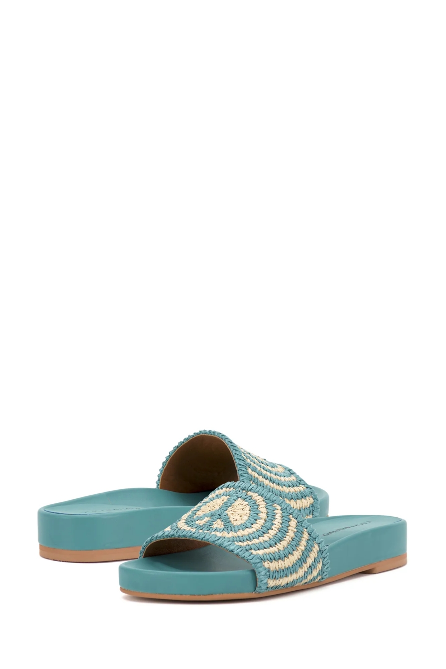 RAFFIA WOVEN POOL SLIDE, image 5
