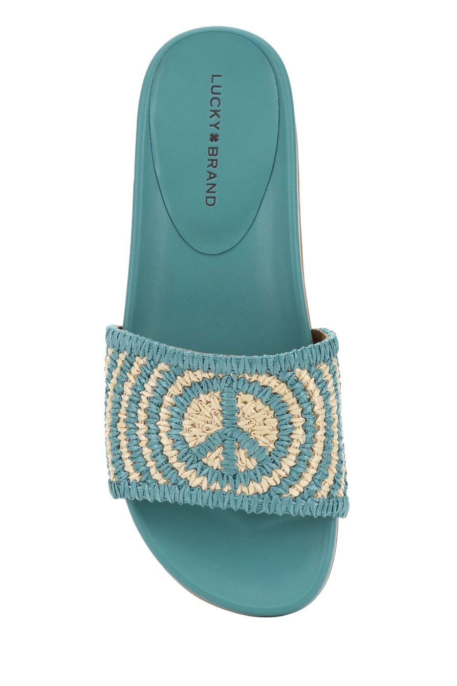 RAFFIA WOVEN POOL SLIDE, image 7