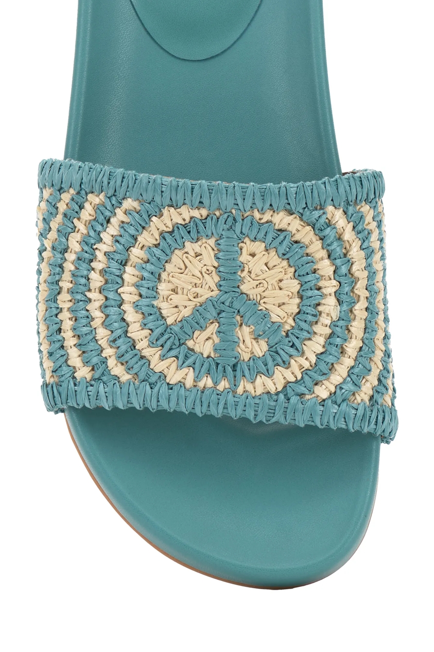 RAFFIA WOVEN POOL SLIDE, image 8