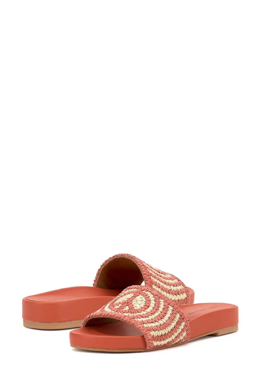RAFFIA WOVEN POOL SLIDE, image 4