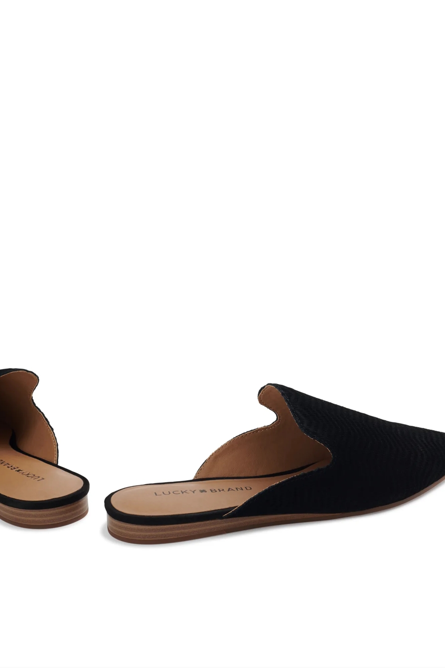 BRYNNUH LEATHER FLAT SLIDES, image 3