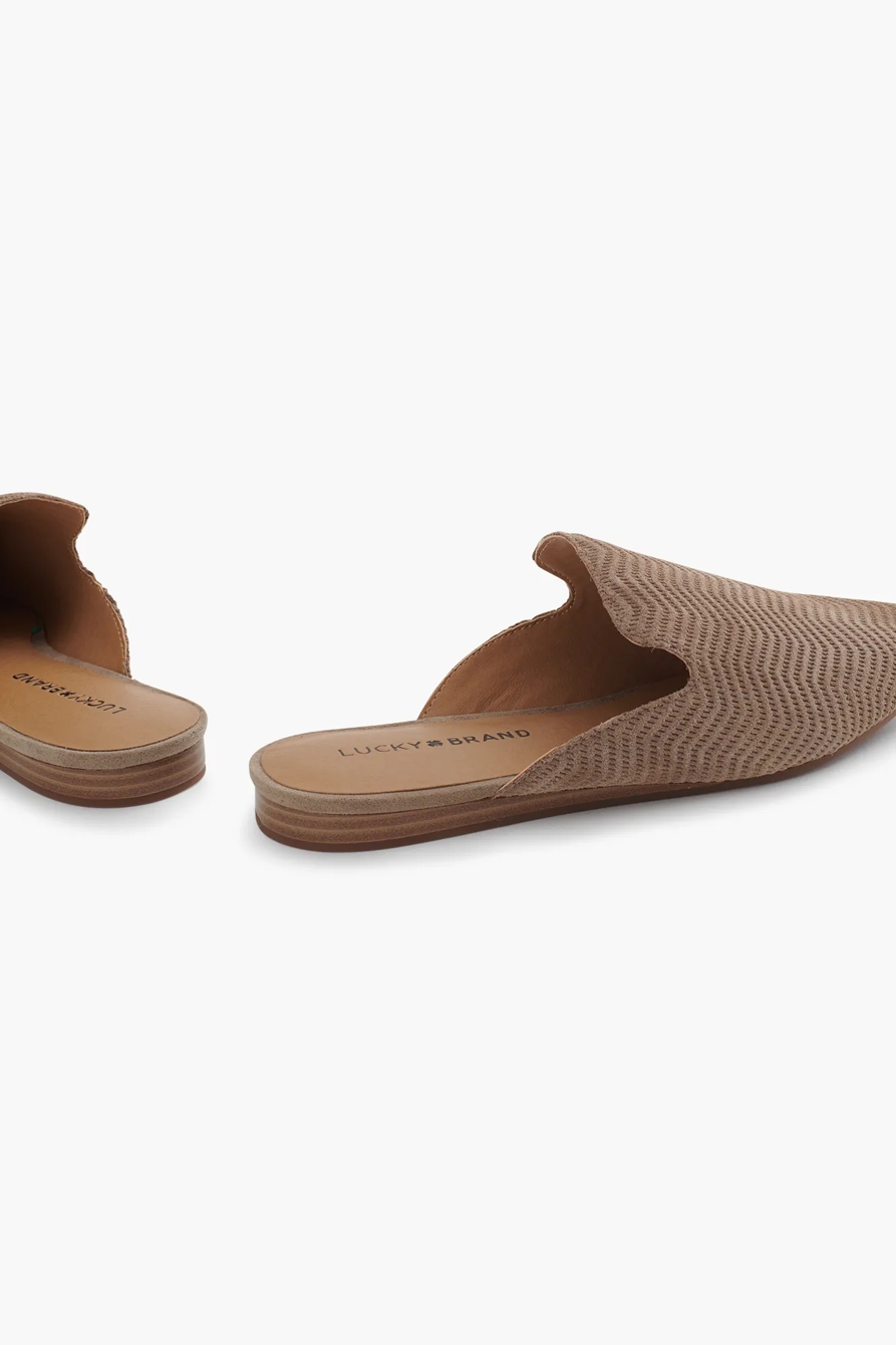 BRYNNUH LEATHER FLAT SLIDES, image 3