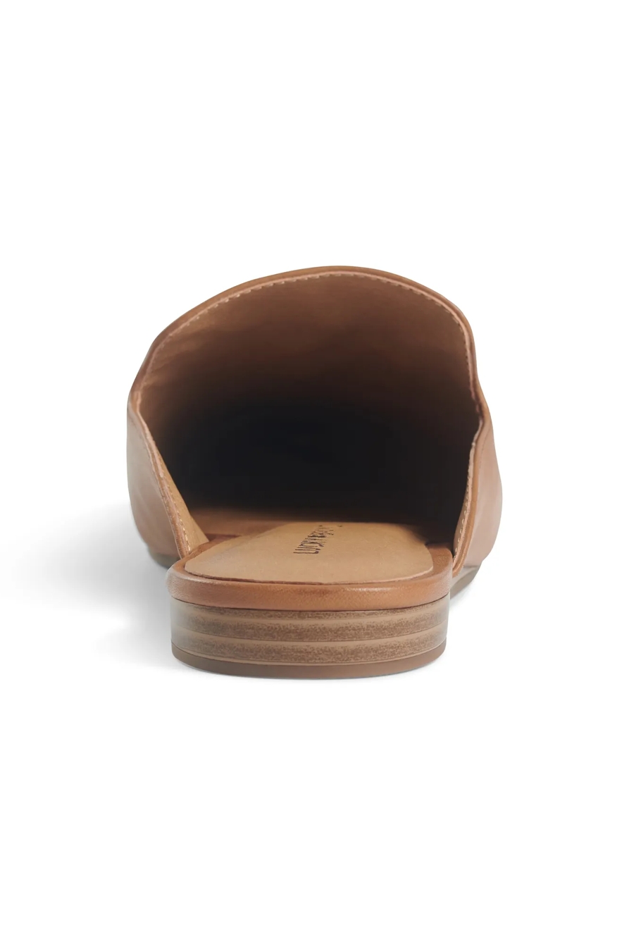BRYNNUH LEATHER FLAT SLIDES, image 4