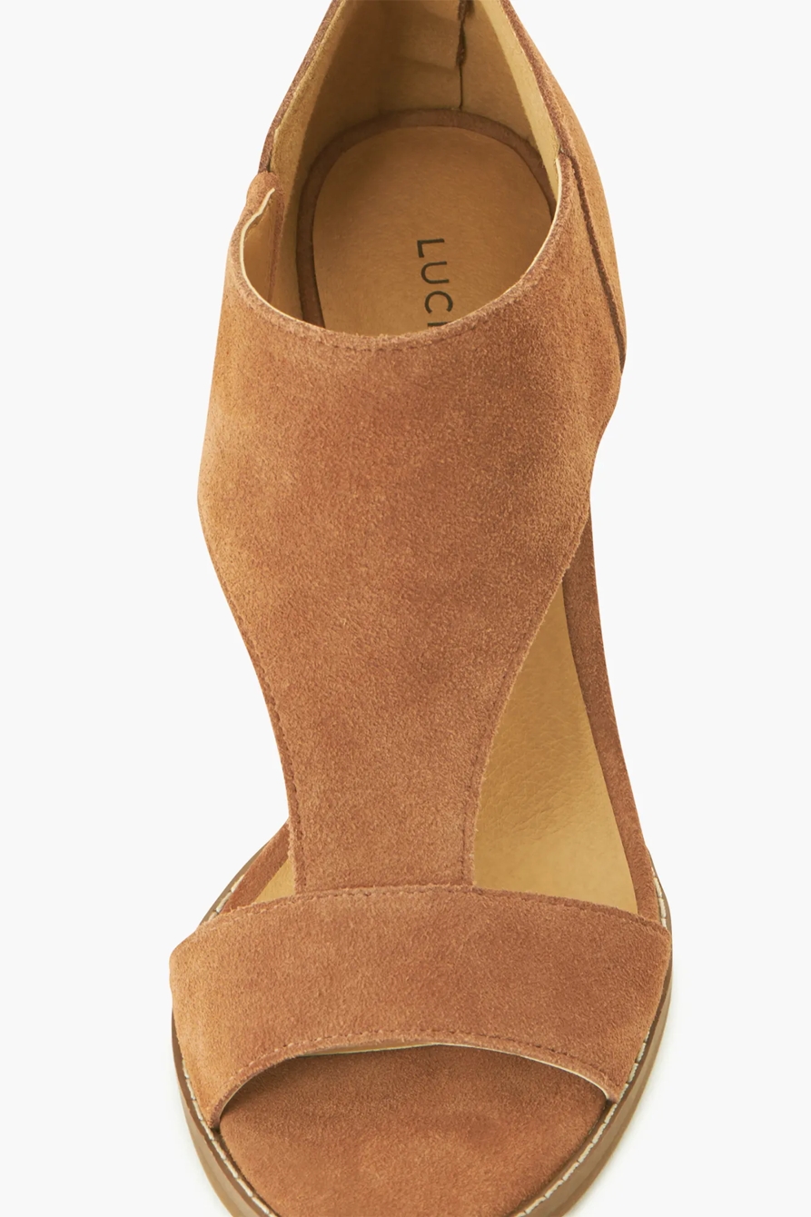 OPEN TOE SUEDE WEDGE HEEL, image 4