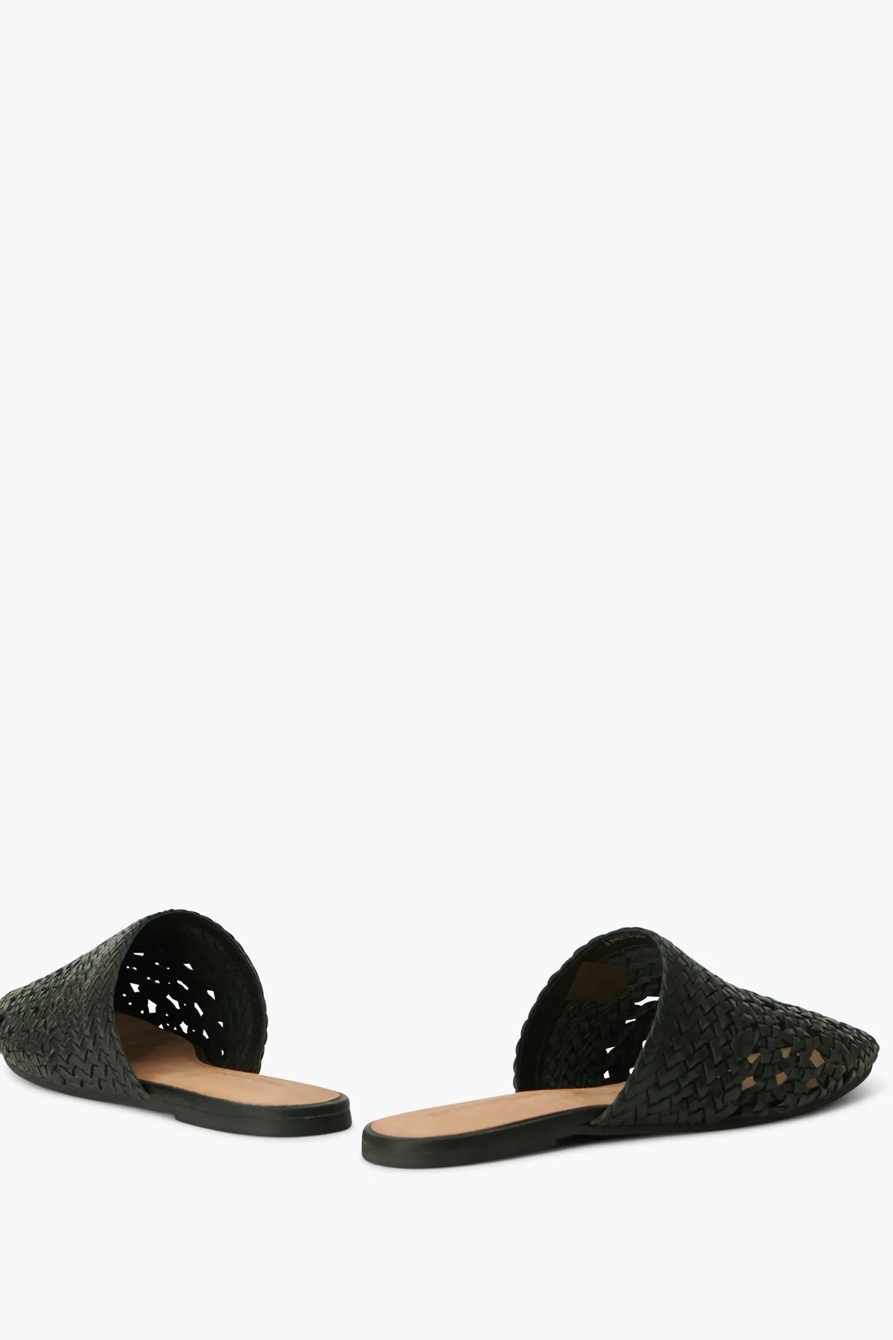 SALT + UMBER LILY LEATHER FLAT SLIDES, image 3