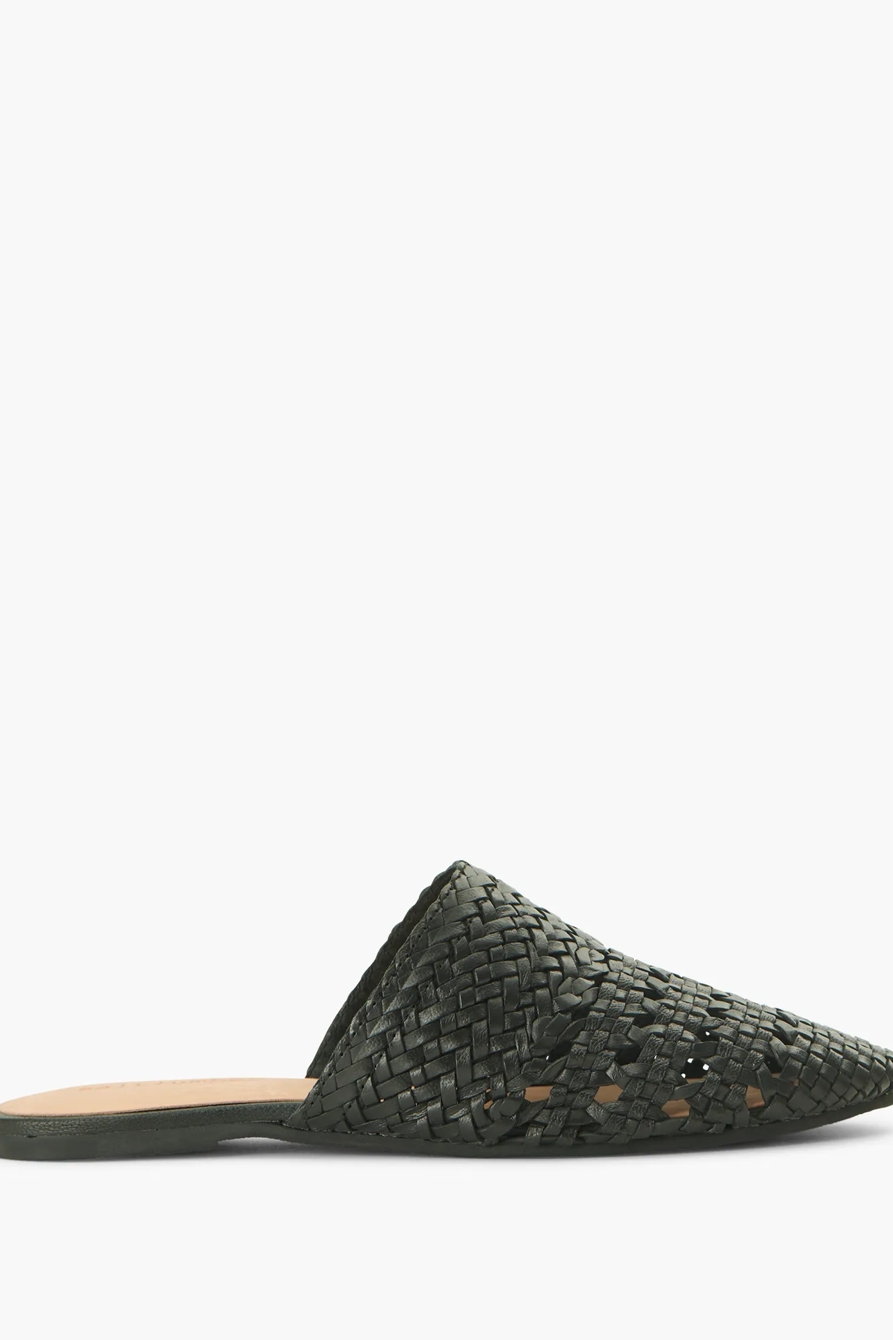 SALT + UMBER LILY LEATHER FLAT SLIDES, image 4