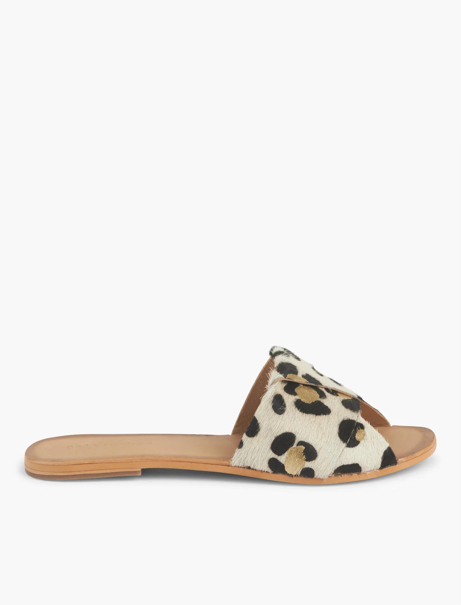 SALT + UMBER BORABORA CALF HAIR FLAT SLIDES, image 2