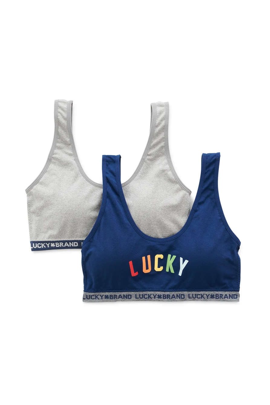 RAINBOW PRINT PRIDE LUCKY BRANDED BRA SET, image 1