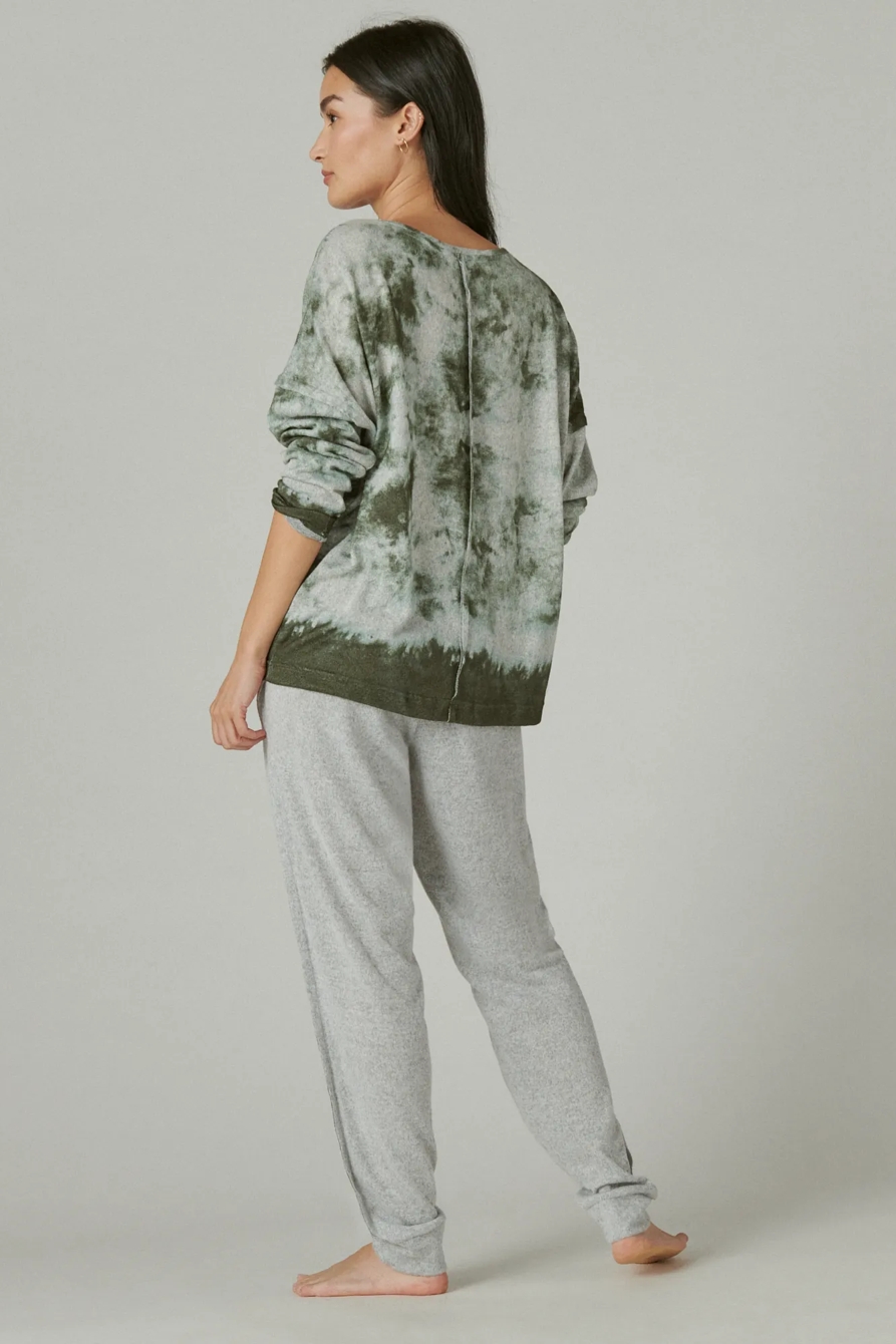 TIE DYE PULLOVER SLEEPWEAR SET, image 2