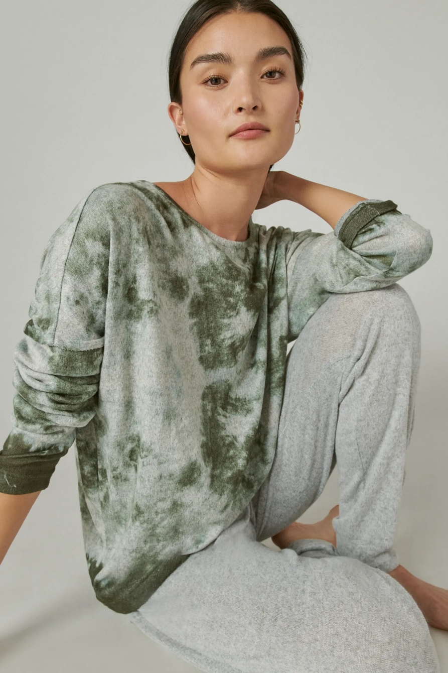 TIE DYE PULLOVER SLEEPWEAR SET, image 4