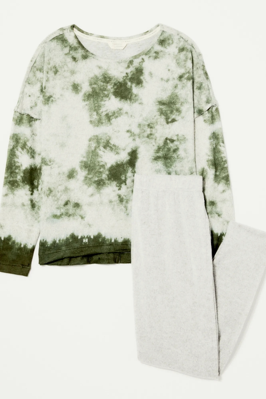 TIE DYE PULLOVER SLEEPWEAR SET, image 5