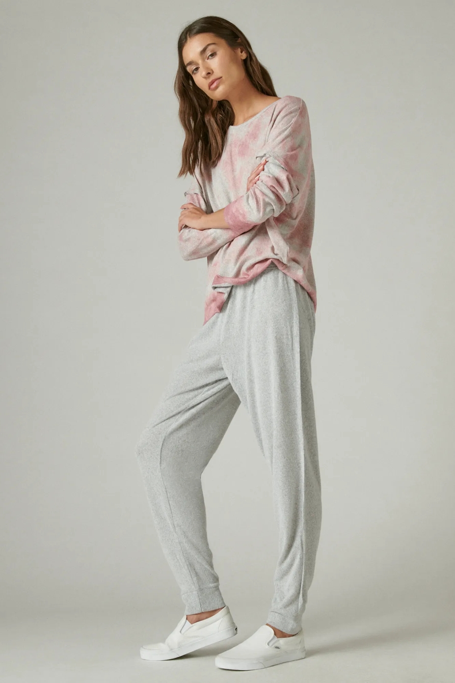 TIE DYE PULLOVER SLEEPWEAR SET, image 2