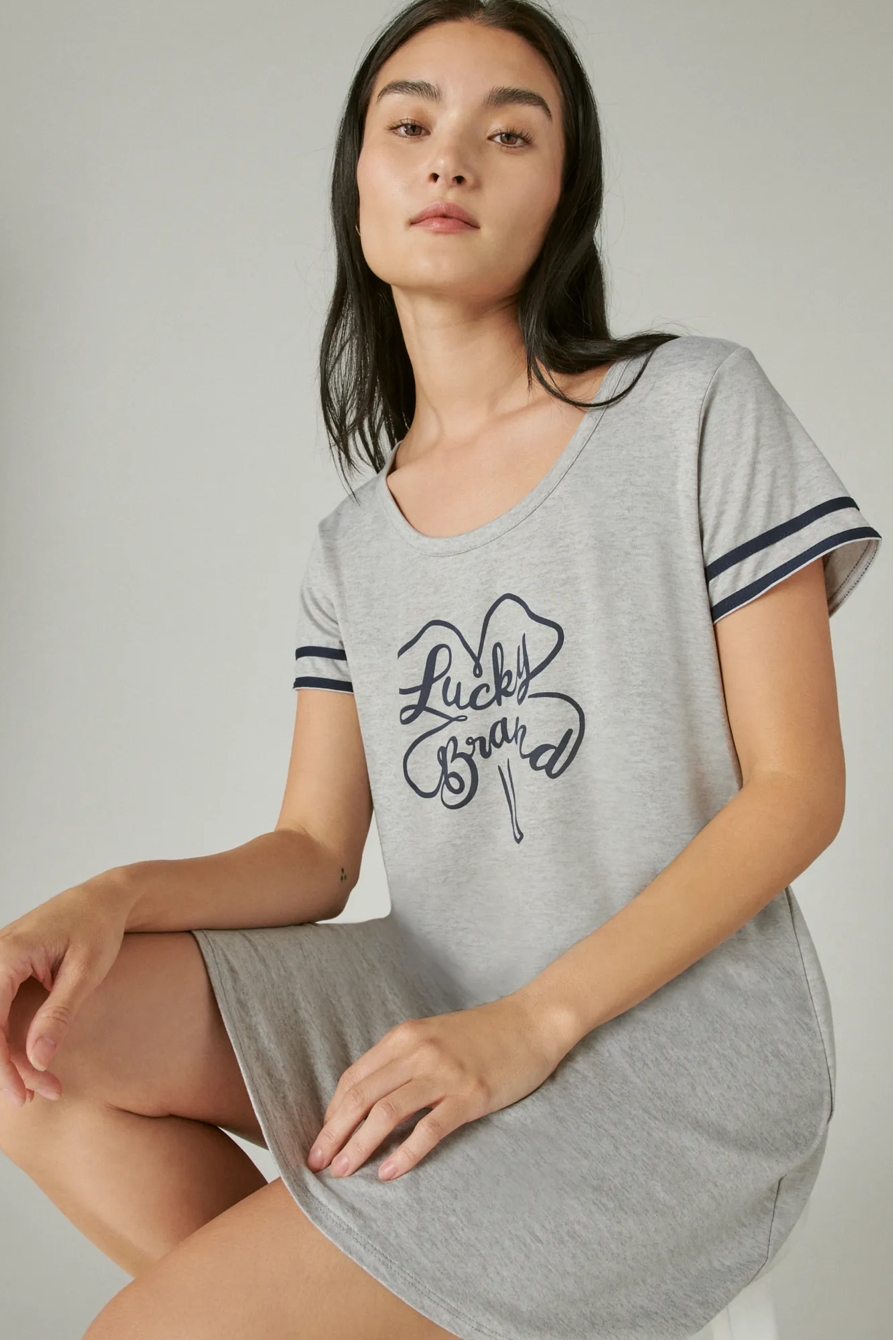 LUCKY LOGO SLEEP SHIRT, image 4