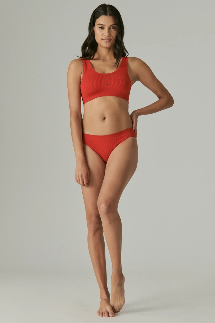 3 PACK RIBBED BUTTON BRA, image 3