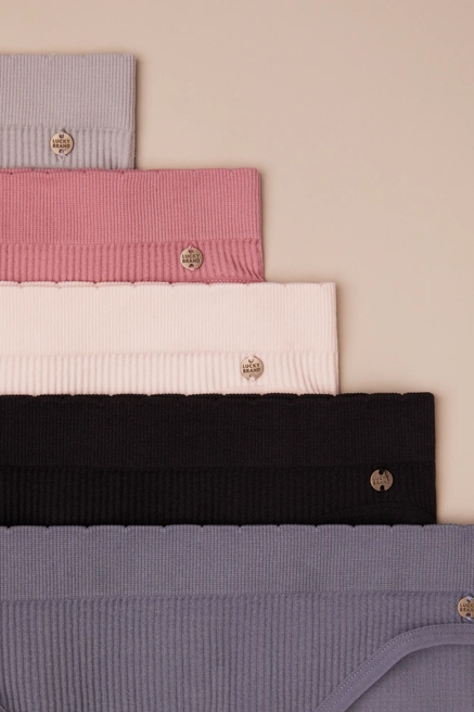 5 PACK NYLON RIBBED BIKINI, image 2