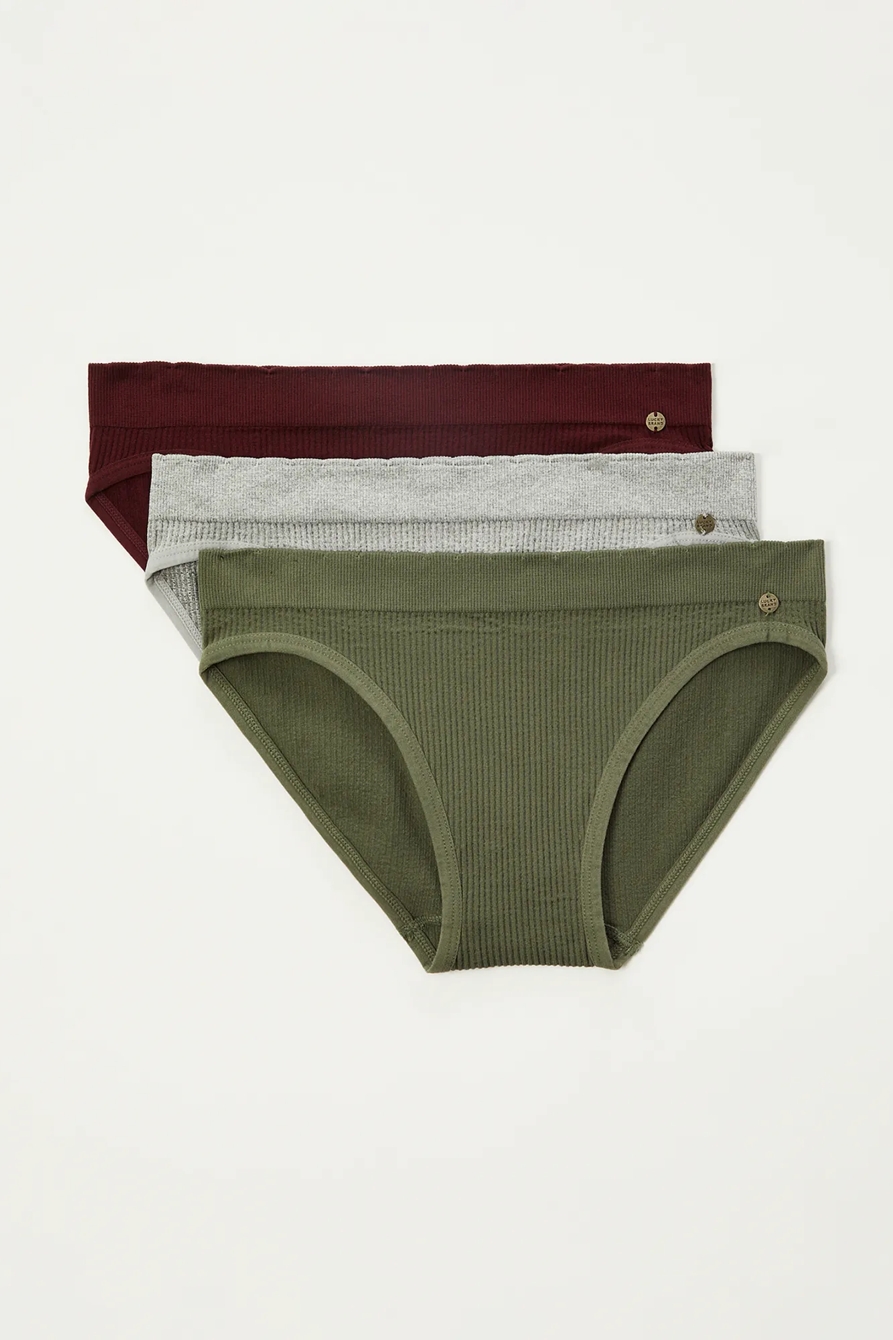 3 PACK RIBBED SEAMLESS PANTIES, image 5
