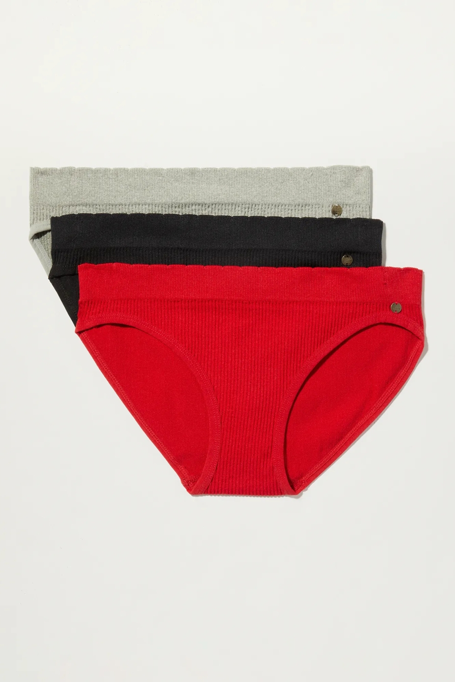 3 PACK RIBBED SEAMLESS PANTIES, image 6